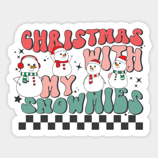 christmas with my snowmies Sticker